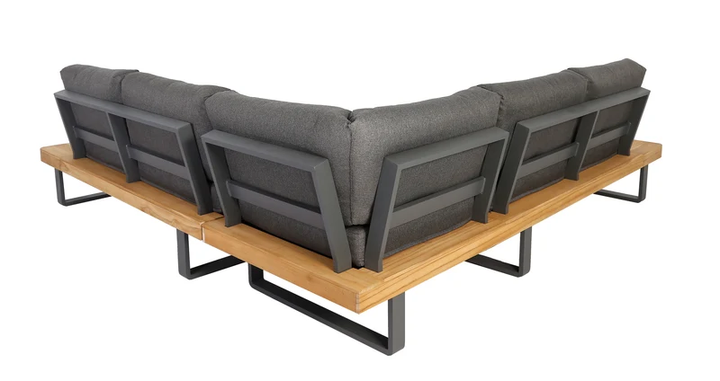Outdoor Ecklounge Bahamas mit Tisch, Akazie - anthrazit, teak