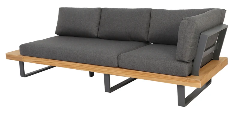 Outdoor Ecklounge Bahamas mit Tisch, Akazie - anthrazit, teak