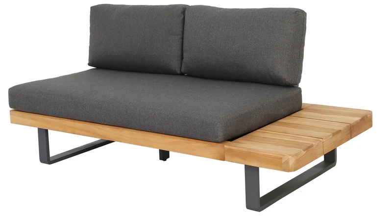 Outdoor Ecklounge Bahamas mit Tisch, Akazie - anthrazit, teak