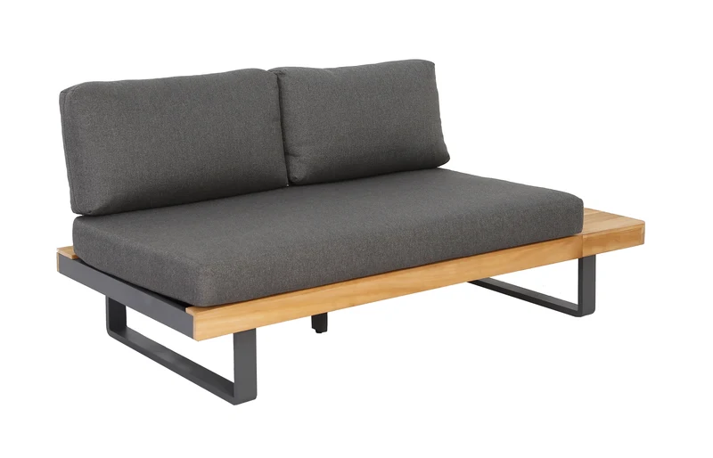 Outdoor Ecklounge Bahamas mit Tisch, Akazie - anthrazit, teak