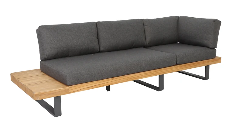 Outdoor Ecklounge Bahamas mit Tisch, Akazie - anthrazit, teak