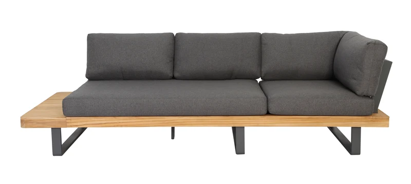 Outdoor Ecklounge Bahamas mit Tisch, Akazie - anthrazit, teak