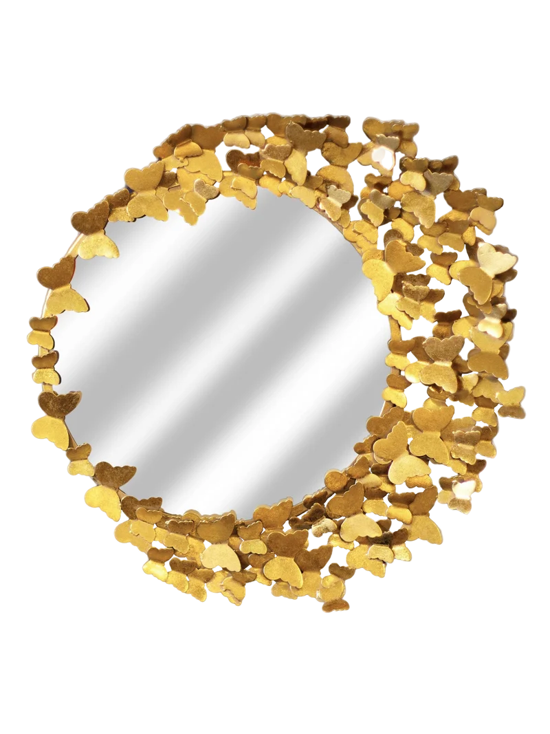 Wandspiegel | "Butterfly" – Gold
