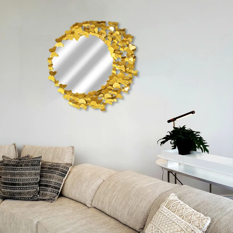 Wandspiegel | "Butterfly" – Gold