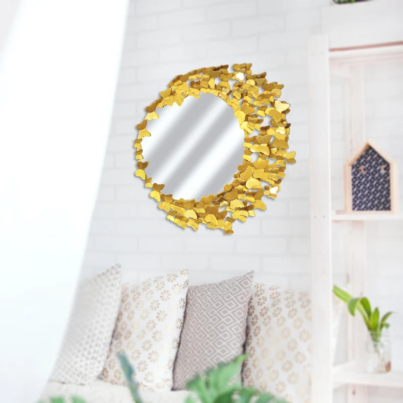 Wandspiegel | "Butterfly" – Gold