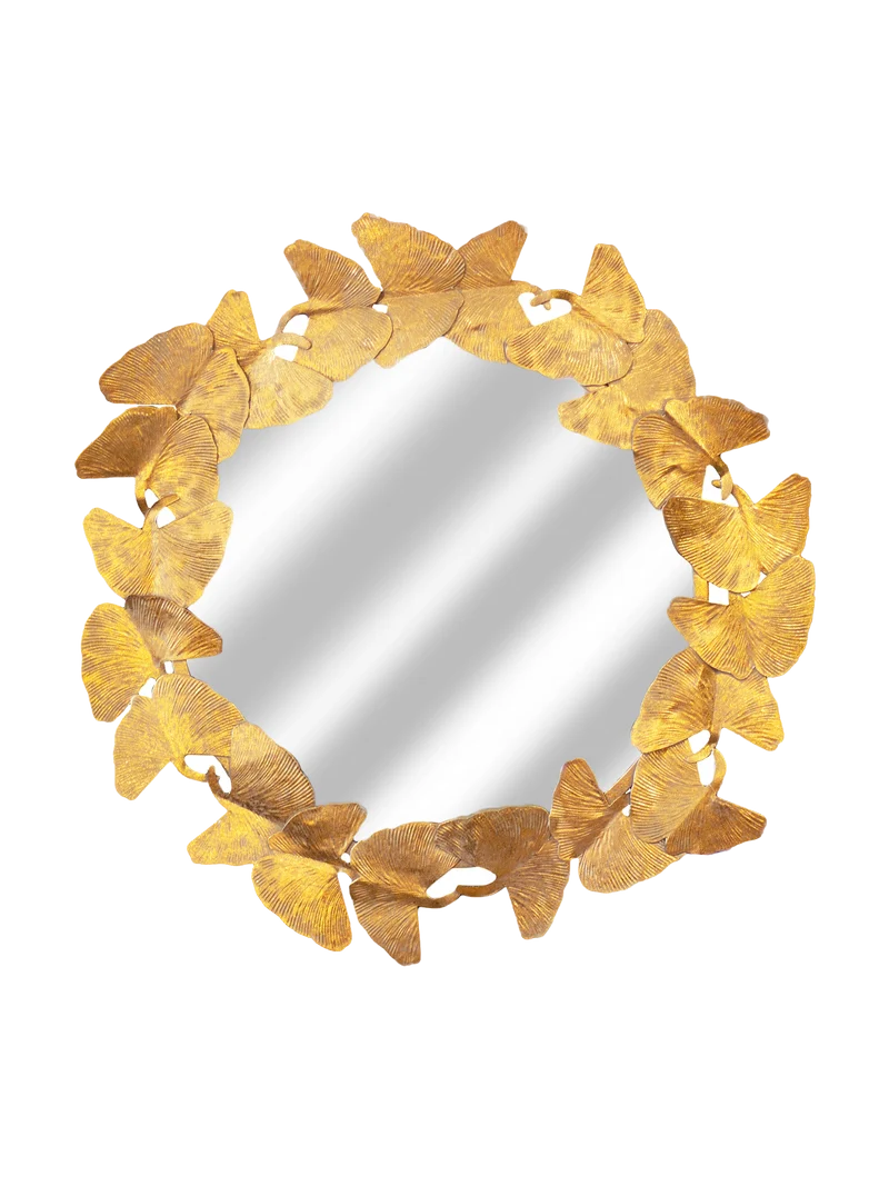 Wandspiegel | "Leaves" – Gold