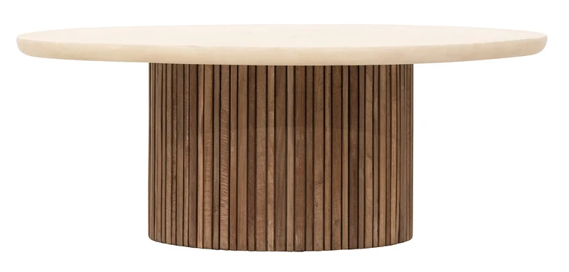Coffeetable Mata ø90cm, Teakholz