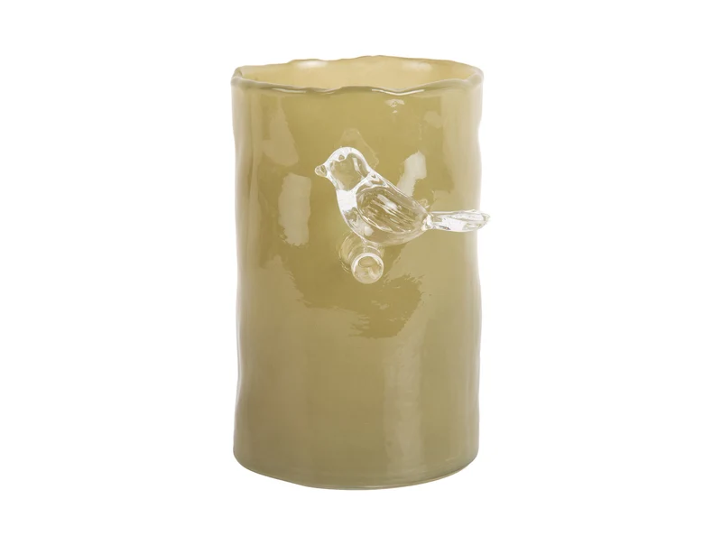 Vase Oiseau sur branche _ VERT