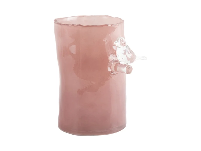 Vase Oiseau sur branche _ ROUGE OCRE