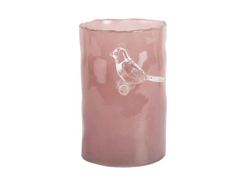 Vase Oiseau sur branche _ ROUGE OCRE