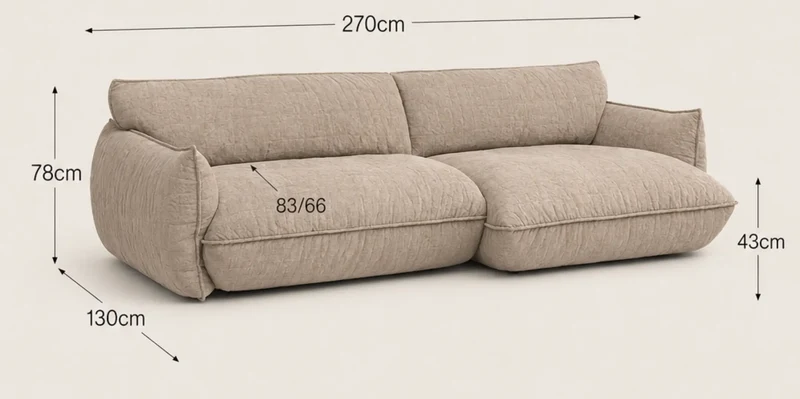 Fluffy Sofa | "Element 105 Armteil links + Element 105 Armteil rechts"