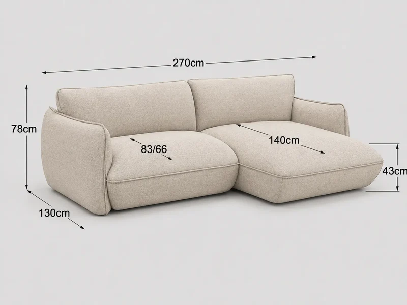 Fluffy Sofa | "Element 105 Armteil links + REC Armteil rechts"