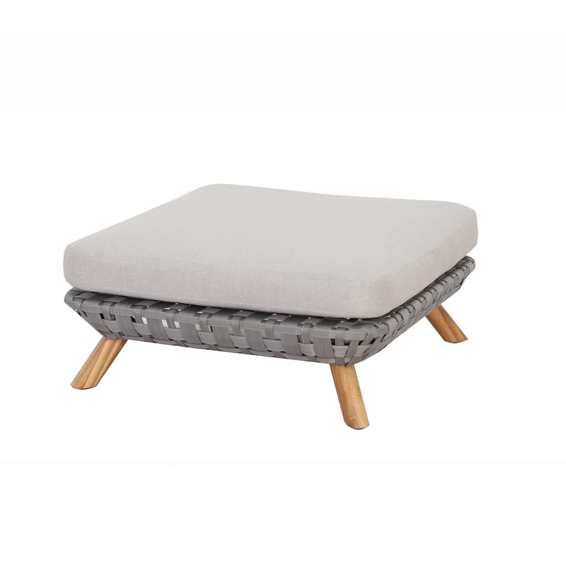 Outdoor Ecklounge Ego mit Hocker/Tisch, Wicker - beige, grau