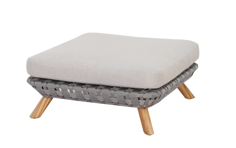 Outdoor Ecklounge Ego mit Hocker/Tisch, Wicker - beige, grau
