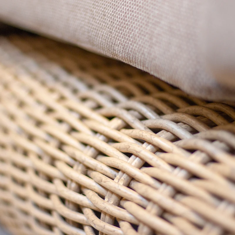 Outdoor Ecklounge Beach House mit Tisch, Wicker - natur, grau
