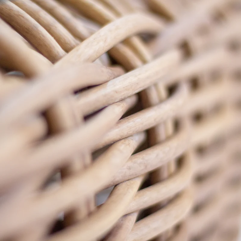 Outdoor Ecklounge für 6 Personen – Beach Club Rattan Lounge Set inkl. Tisch & Hocker (natur/hellgrau)
