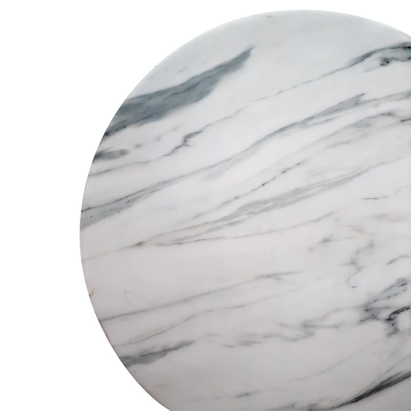 Beistelltisch White Marble, Metall - gold, weißer marmor