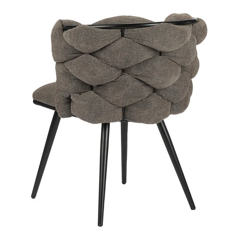 Polsterstuhl mit Armlehne, taupe