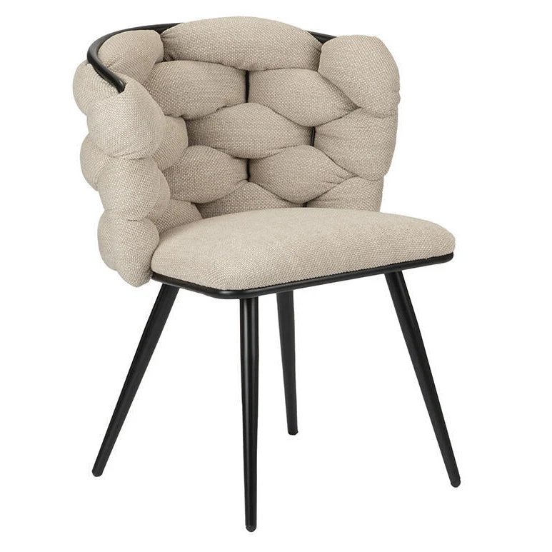 Polsterstuhl mit Armlehne, beige