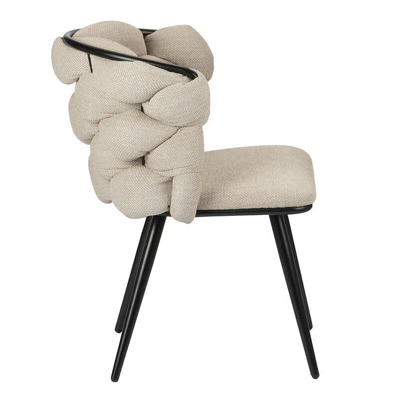 Polsterstuhl mit Armlehne, beige