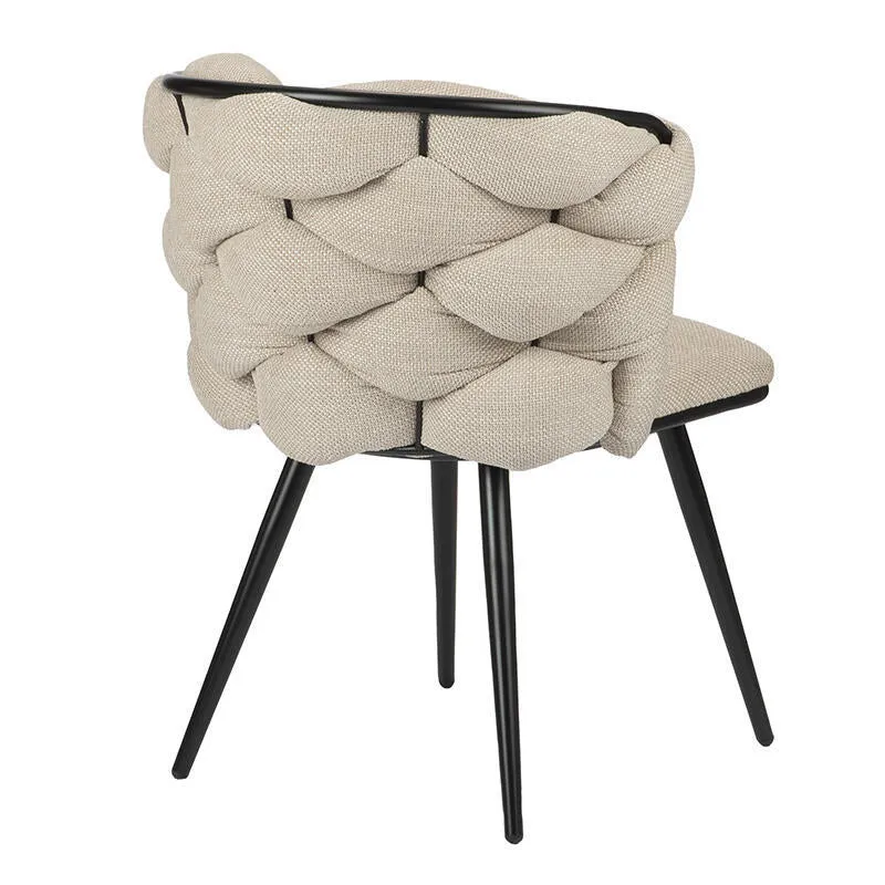 Polsterstuhl mit Armlehne, beige
