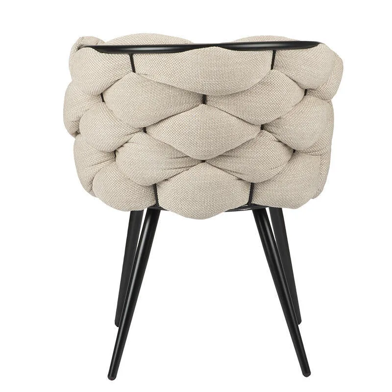 Polsterstuhl mit Armlehne, beige