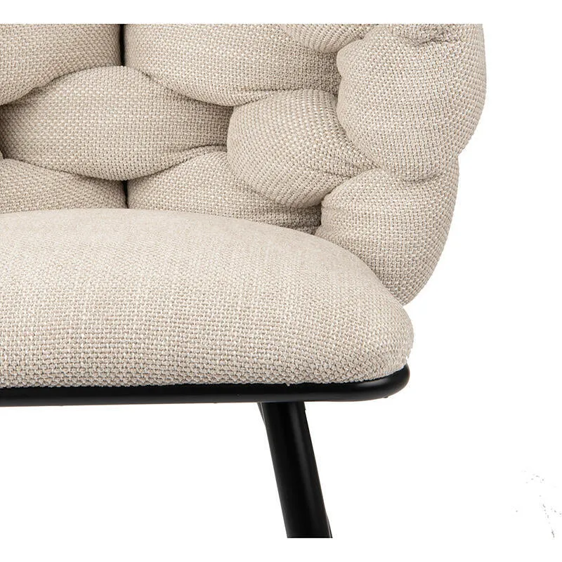 Polsterstuhl mit Armlehne, beige