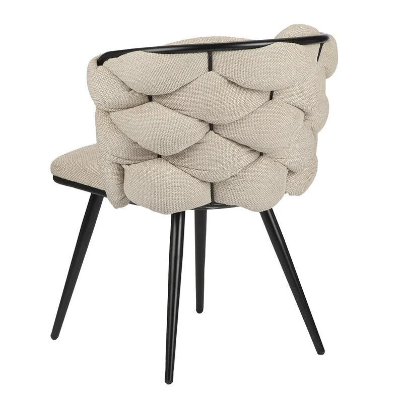 Polsterstuhl mit Armlehne, beige