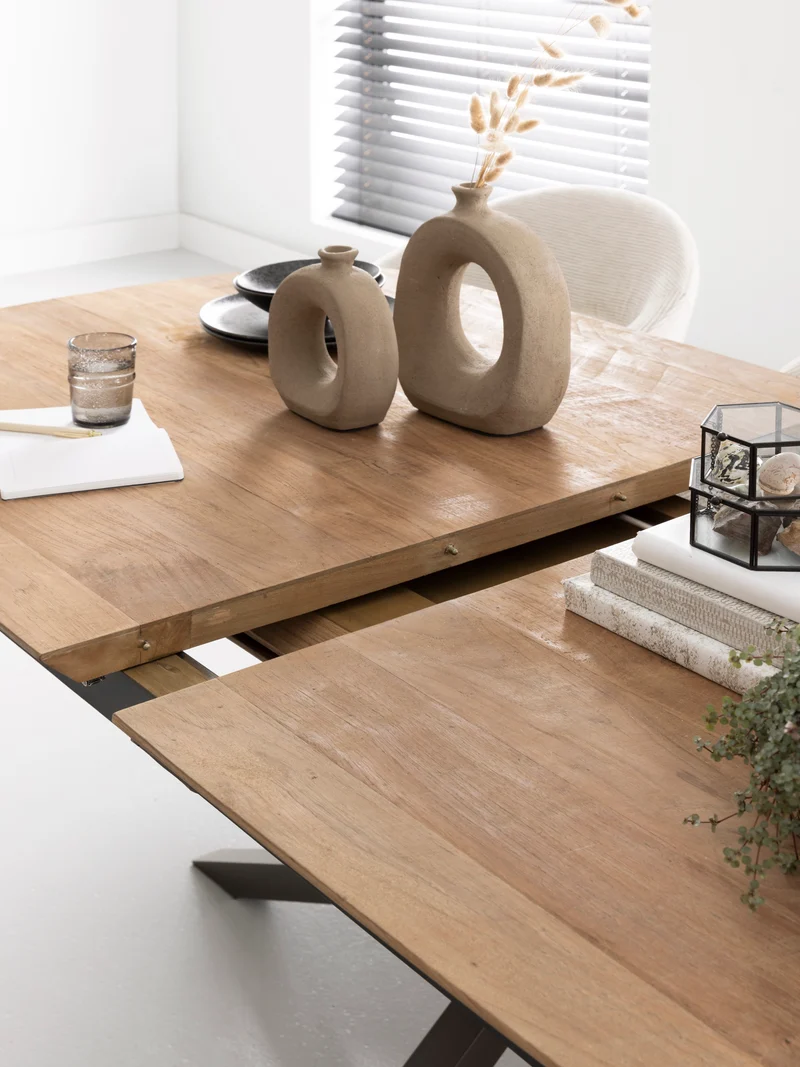 Massivholztisch Teak, ausziehbar