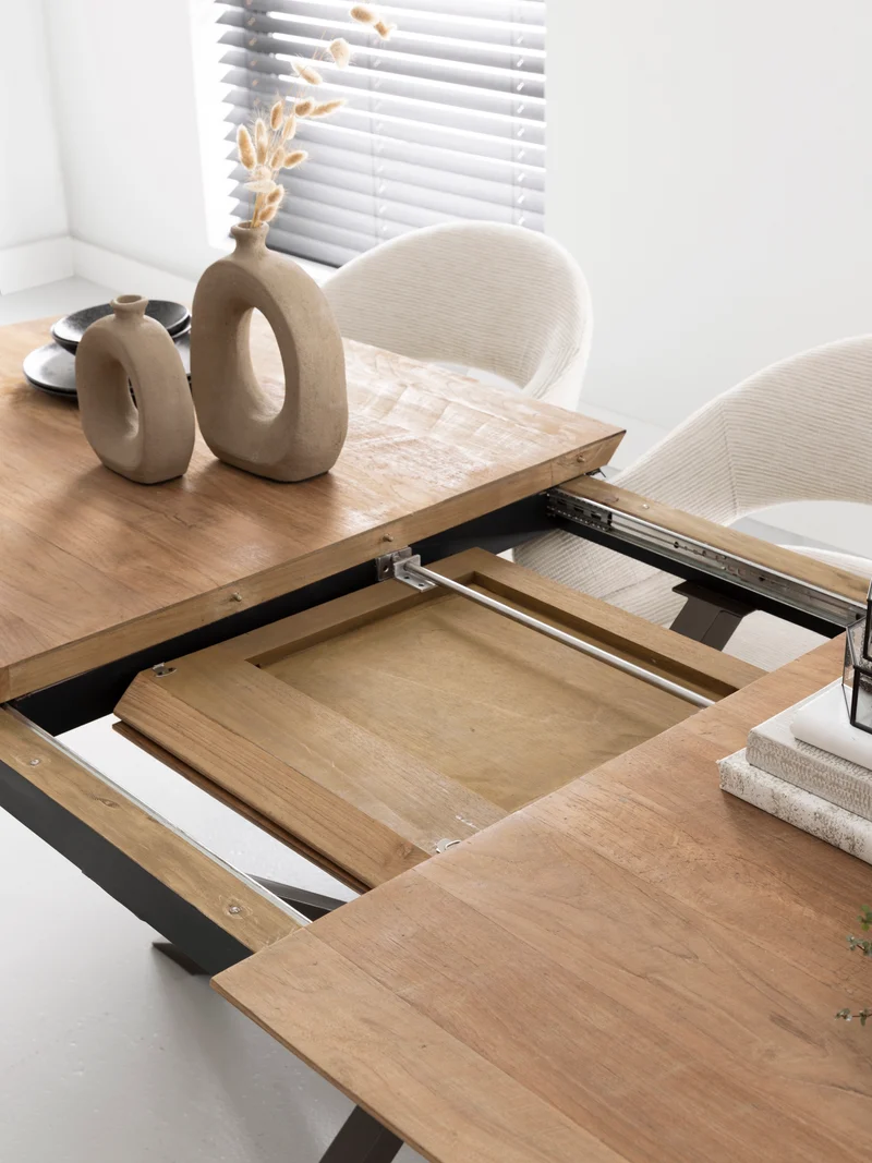 Massivholztisch Teak, ausziehbar