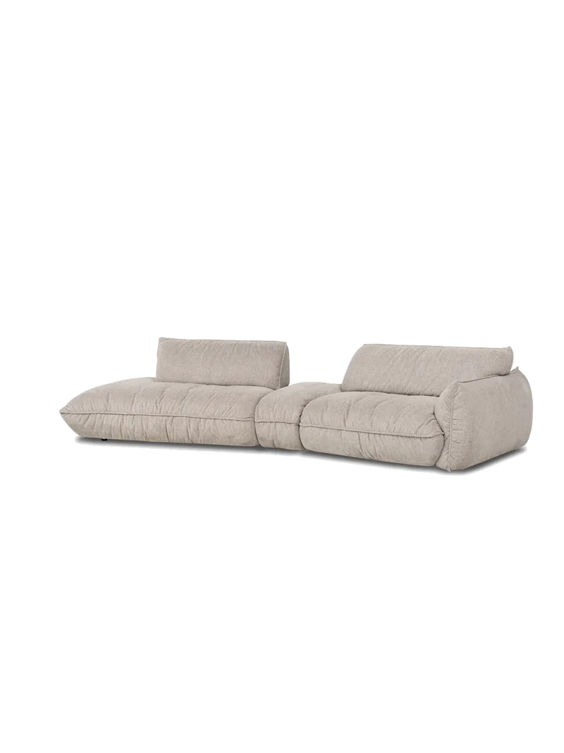 Fluffy Sofa | "2HT links + Trapezelement + Element 105 Armteil rechts"