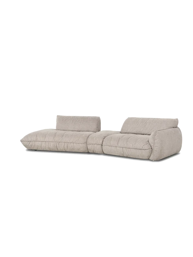 Fluffy Sofa | "2HT links + Trapezelement + Element 105 Armteil rechts"