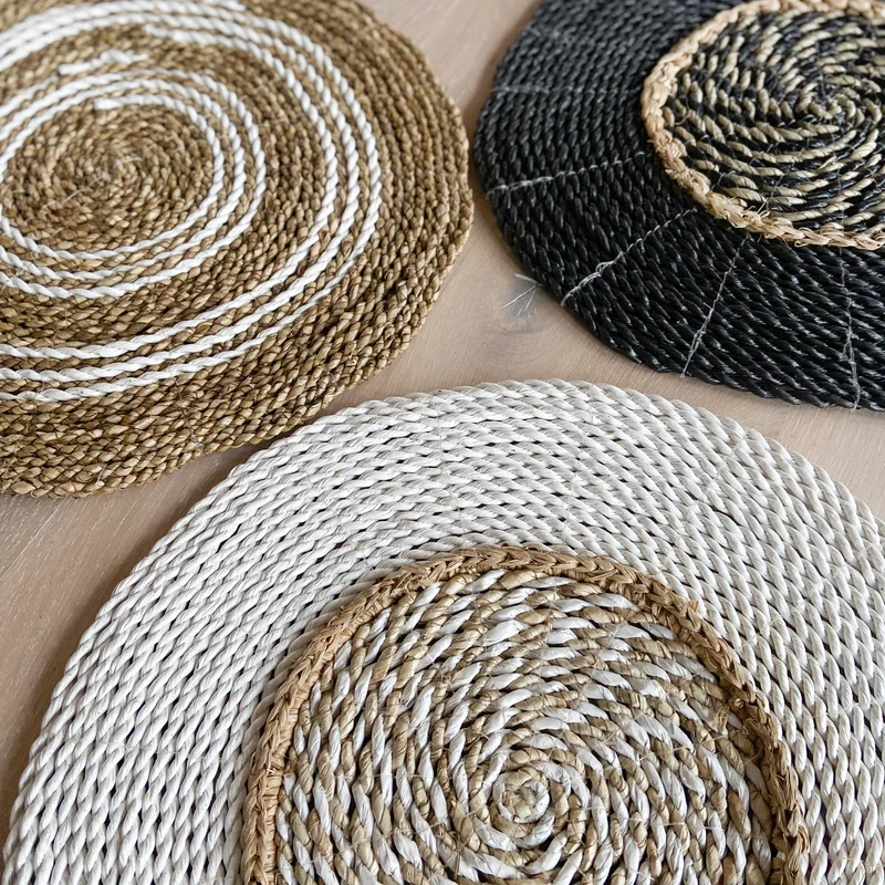 Tischset | Husk in Weiß, Natur