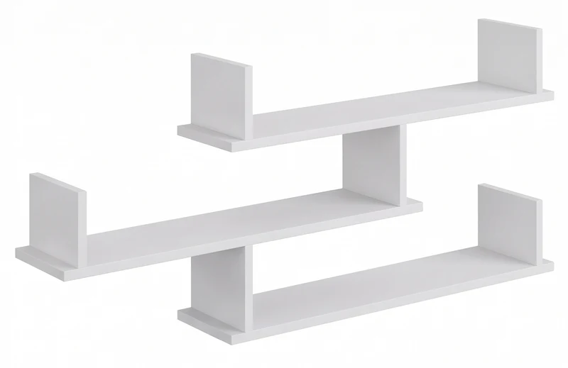 Hängeregal Kassi dreistufig 119 cm weiß