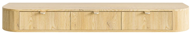 Hängender TV-Schrank Coru Slim mit drei Schubladen, 175 cm, Eiche Cremona Torro