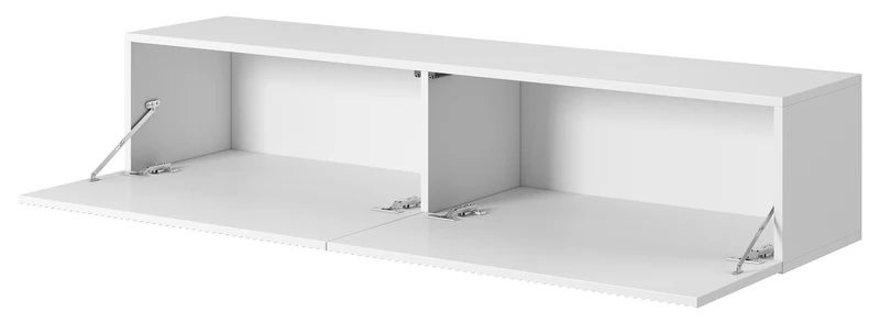 Hängender TV-Schrank Veldio mit gefräster Front 140 cm Grau-Beige