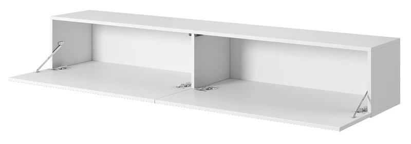 TV-Schrank Veldio mit gefräster Front 175 cm Weiß, hängend