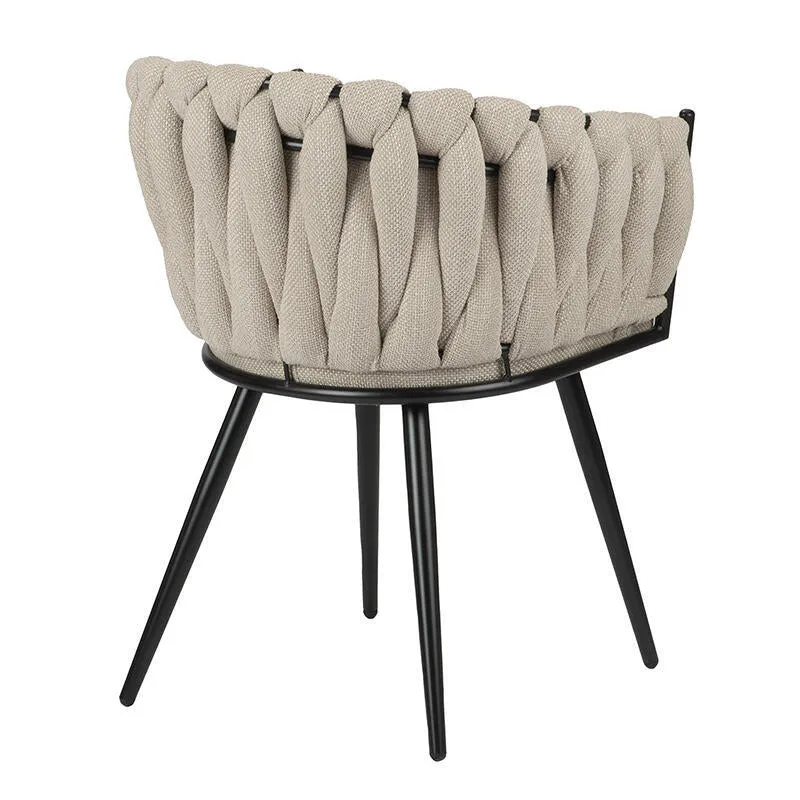Polsterstuhl mit Armlehne, beige