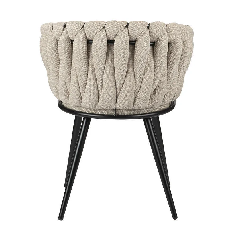 Polsterstuhl mit Armlehne, beige