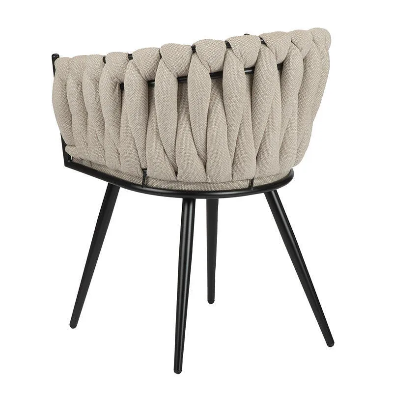 Polsterstuhl mit Armlehne, beige