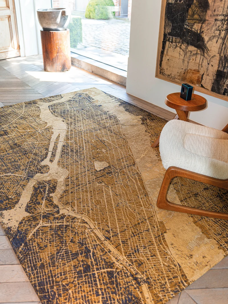 Cities New York Gatsby Gold Teppich