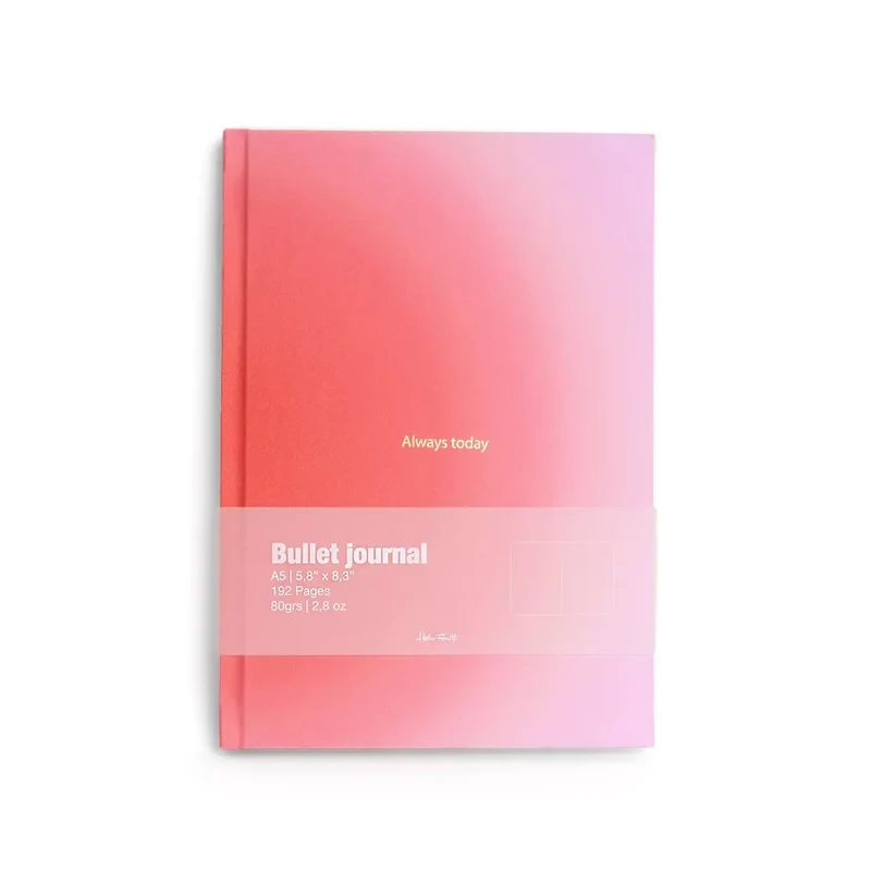 CARNET DE NOTES A5 BULLET JOURNAL ROSE