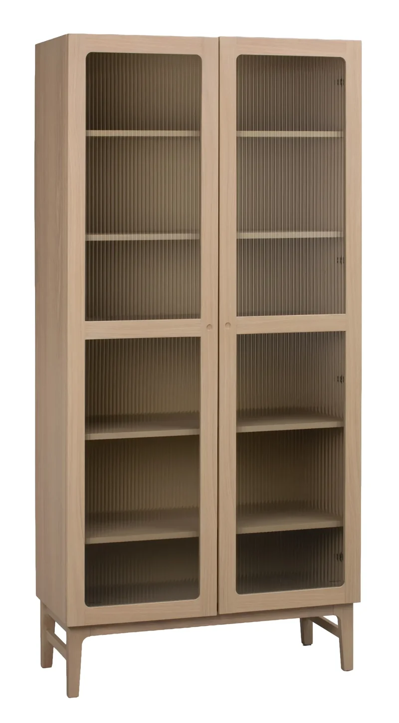 Vitrinenschrank H200cm, Eiche hell