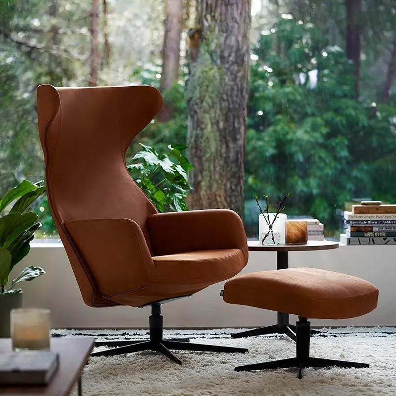 Sessel | Morosa mit Leder in Cognac