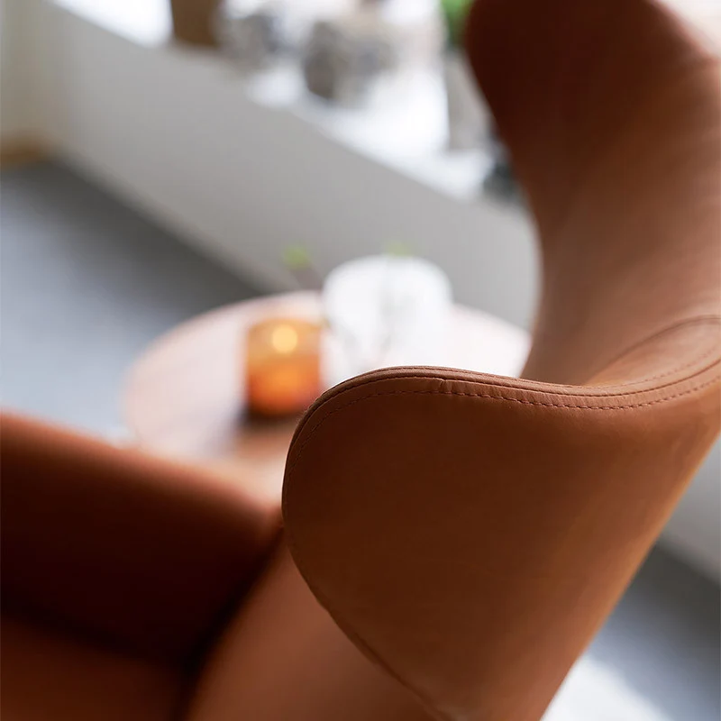 Sessel | Morosa mit Leder in Cognac