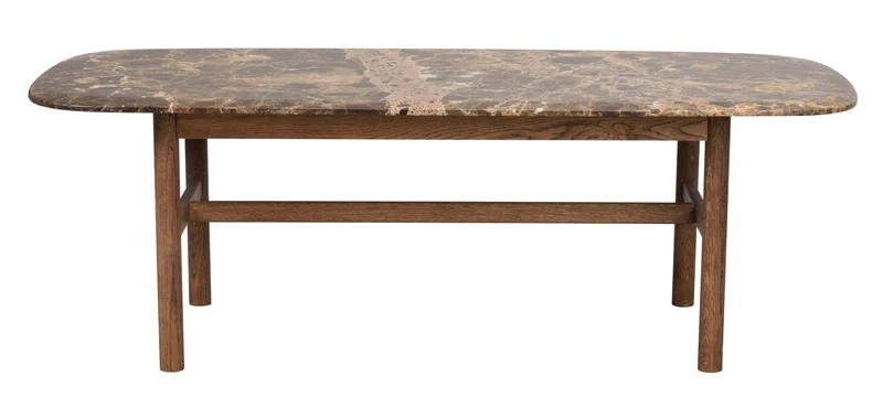 Coffeetable Marmor L135cm, braun