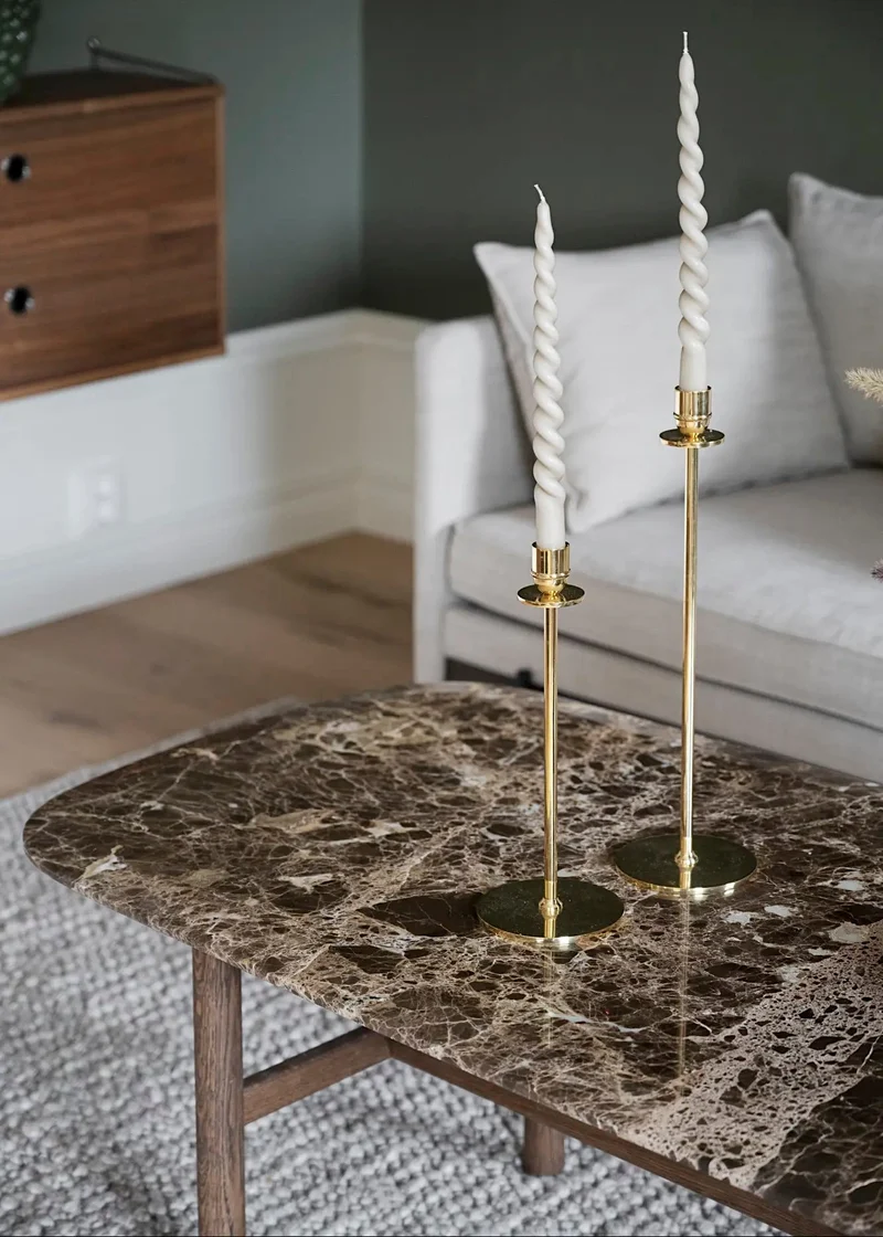 Coffeetable Marmor L135cm, braun