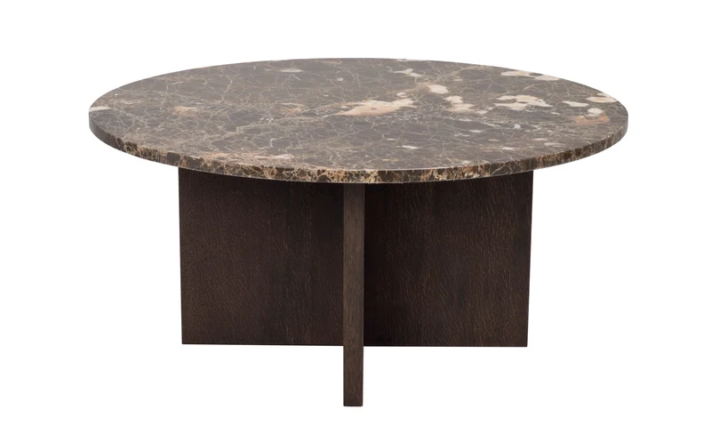 Coffeetable Marmor ø90cm, braun