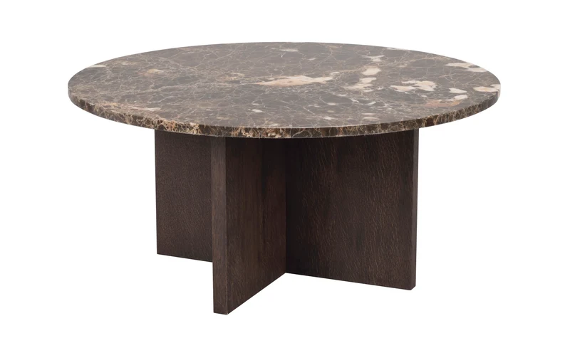 Coffeetable Marmor ø90cm, braun