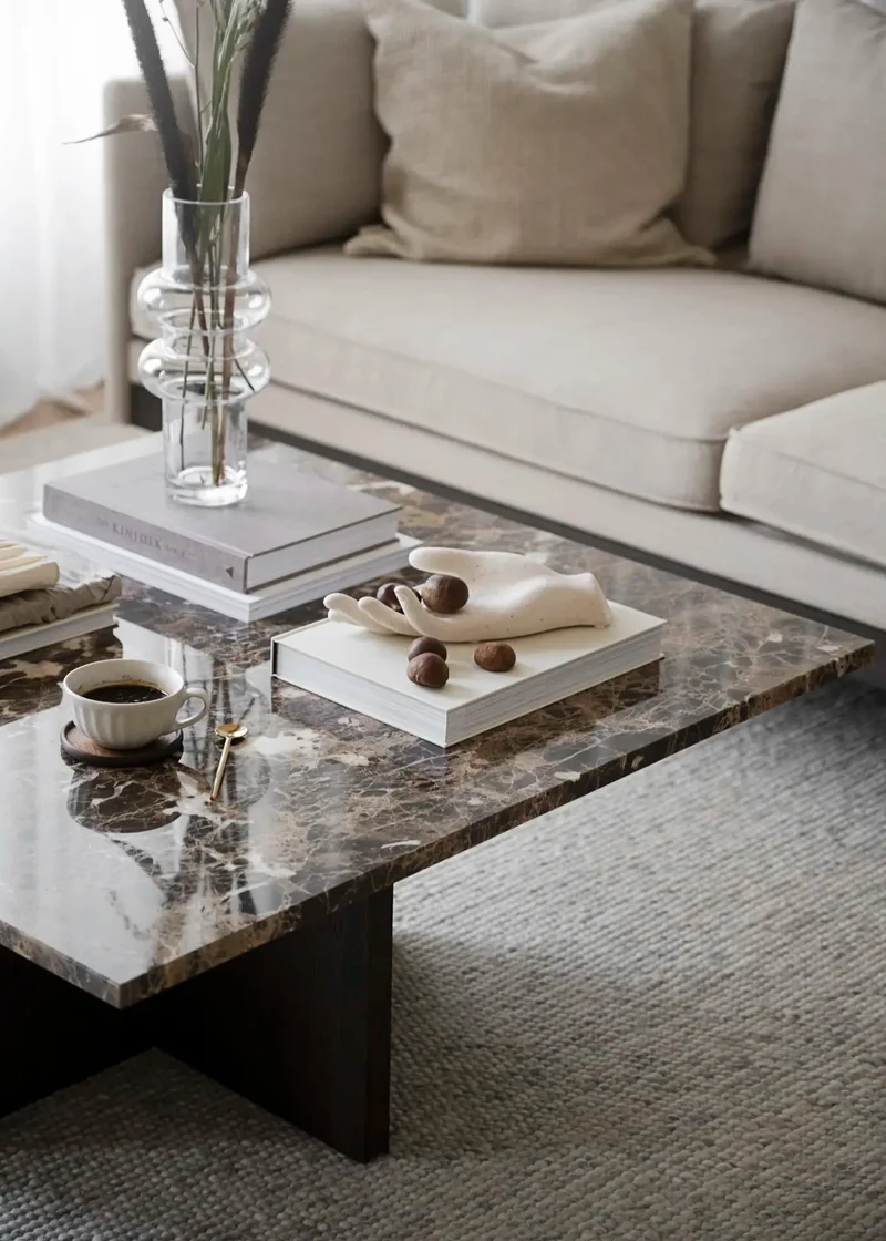Coffeetable Marmor, braun